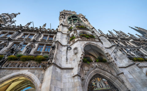 Rathaus München - Marienplatz, Munich, Münchner Kindl & Glockenspiel